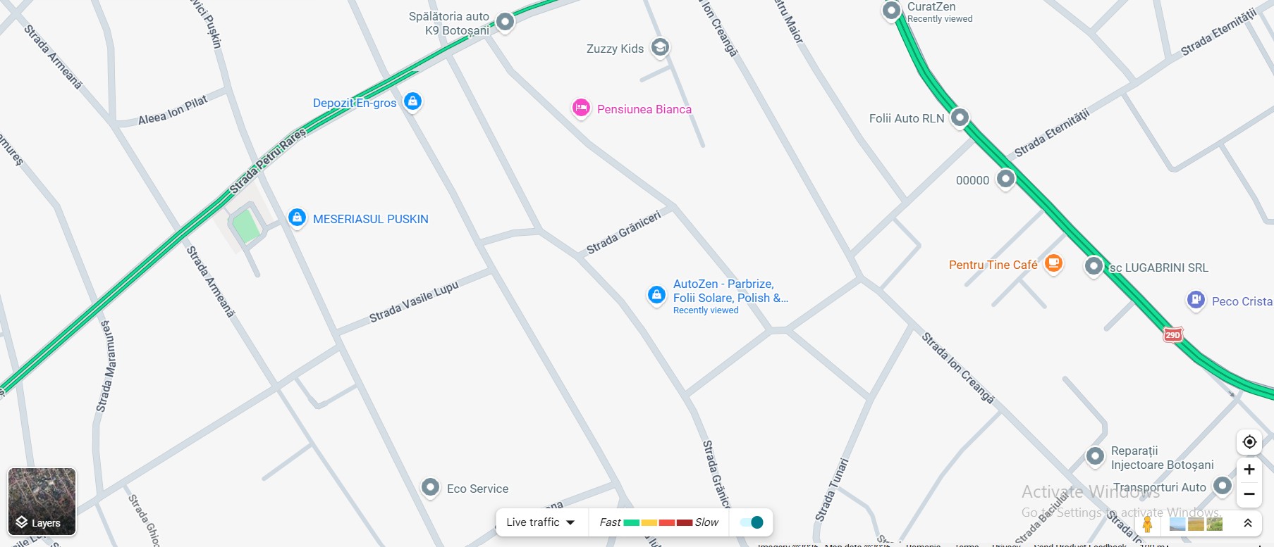 Locatie / Sediu AutoZen Botoșani pe Google Maps